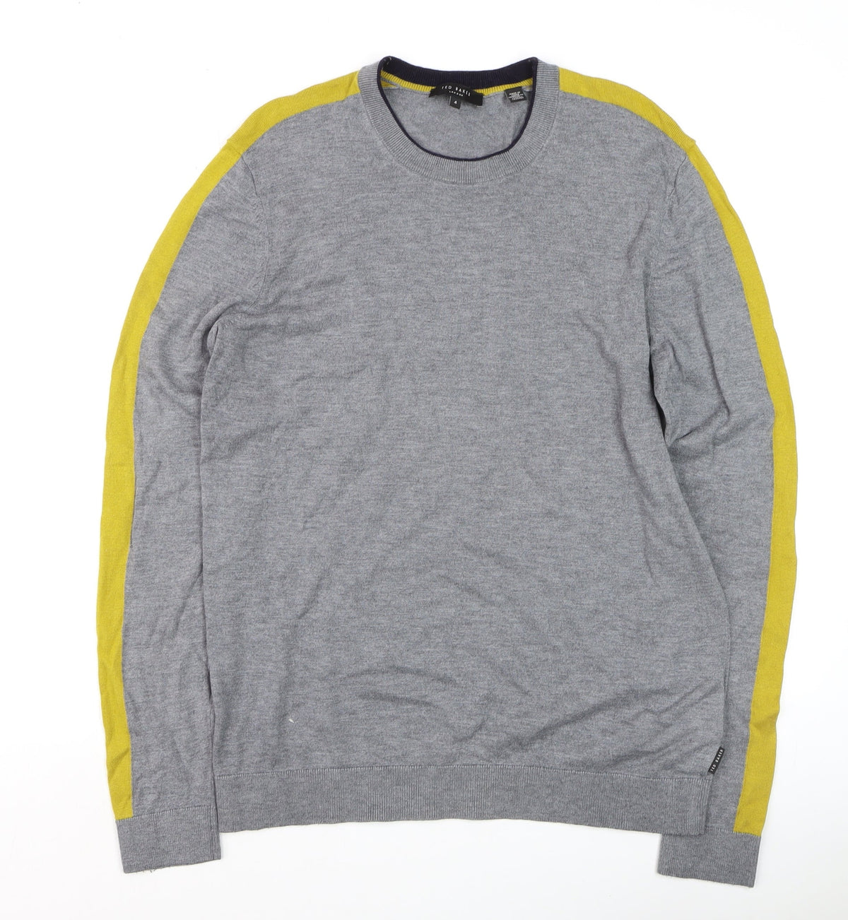 Mens UK Size L Ted Baker Grey Pullover Jumper