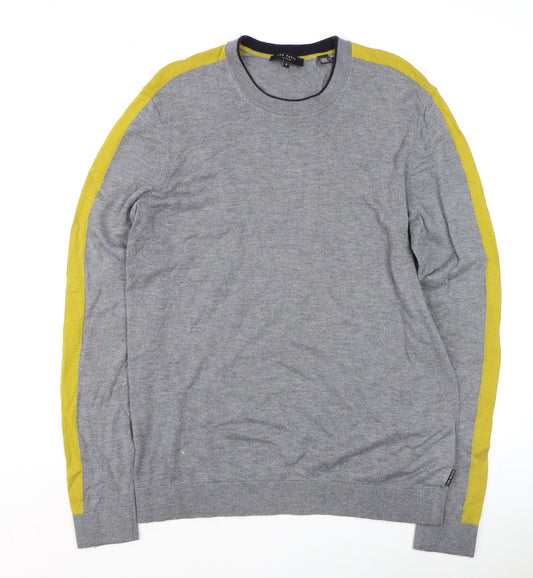 Mens UK Size L Ted Baker Grey Pullover Jumper