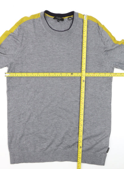 Mens UK Size L Ted Baker Grey Pullover Jumper