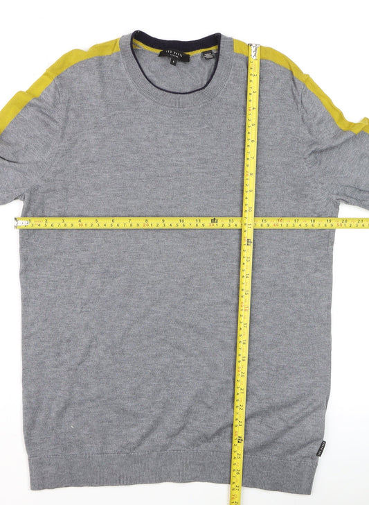 Mens UK Size L Ted Baker Grey Pullover Jumper