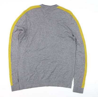 Mens UK Size L Ted Baker Grey Pullover Jumper