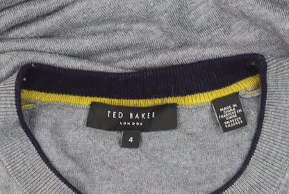 Mens UK Size L Ted Baker Grey Pullover Jumper