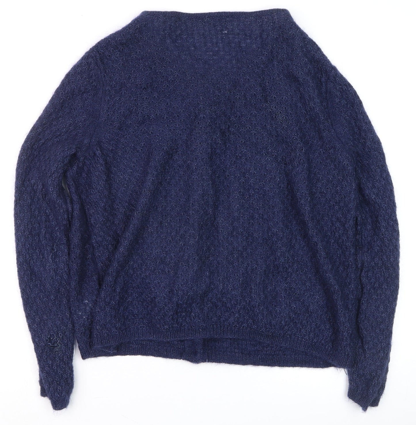 Womens UK Size 12 Somewhere Paris Blue Cardigan Jumper