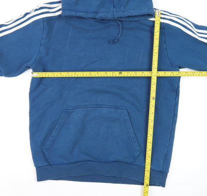 Mens UK Size M adidas Blue Pullover Hoodie