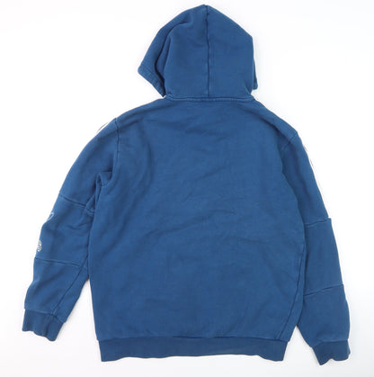Mens UK Size M adidas Blue Pullover Hoodie