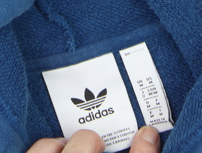 Mens UK Size M adidas Blue Pullover Hoodie