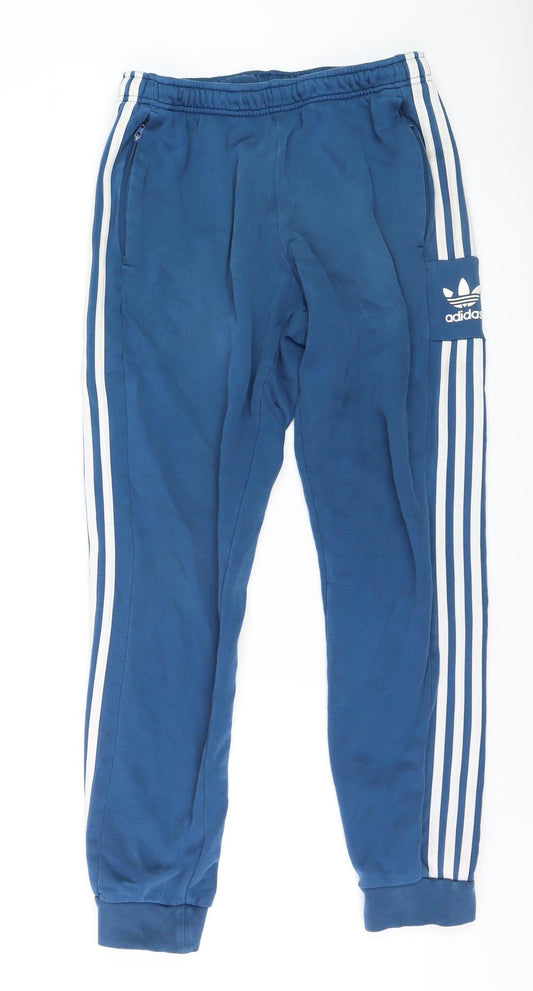 Mens UK Size M adidas Regular Fit Jogger Blue Trousers