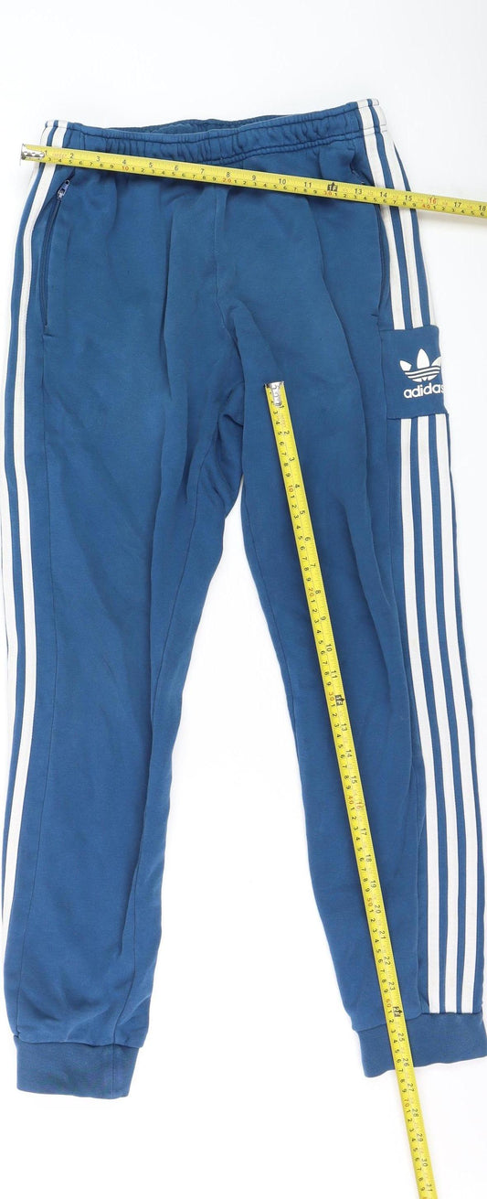 Mens UK Size M adidas Regular Fit Jogger Blue Trousers