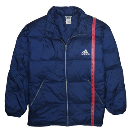 Mens UK Size M adidas Blue Puffer Jacket