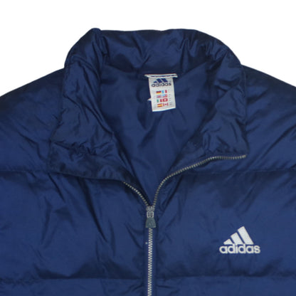 Mens UK Size M adidas Blue Puffer Jacket