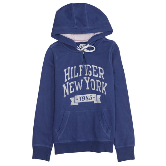 Womens UK Size M Tommy Hilfiger Blue Pullover Hoodie