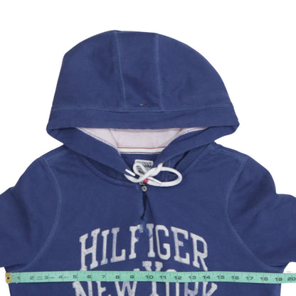 Womens UK Size M Tommy Hilfiger Blue Pullover Hoodie