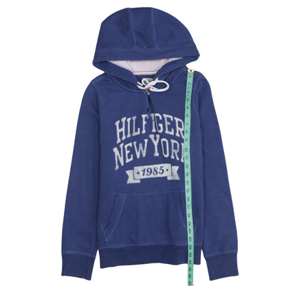 Womens UK Size M Tommy Hilfiger Blue Pullover Hoodie