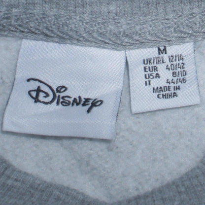Disney Women's Grey Mickey & Minnie Crew Neck Sweatshirt Size M