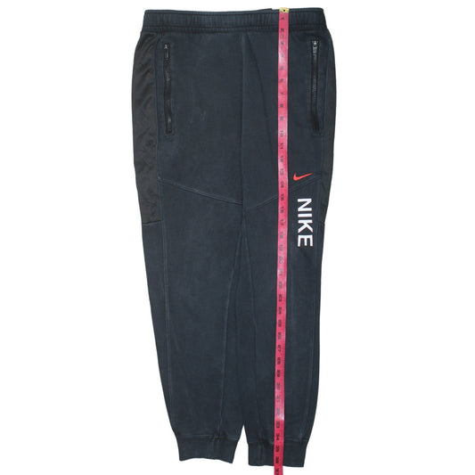 Nike Men's Black Jogger Trousers S Regular Fit Fleece Activewear