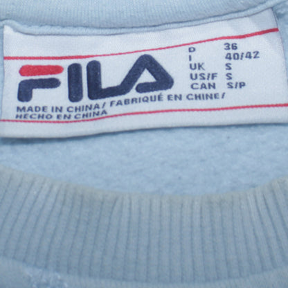 Womens UK Size S FILA Blue Pullover Sweatshirt