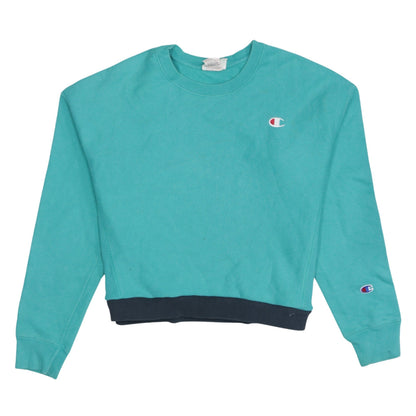 Womens UK Size M Champion Green Pullover Sweatshirt