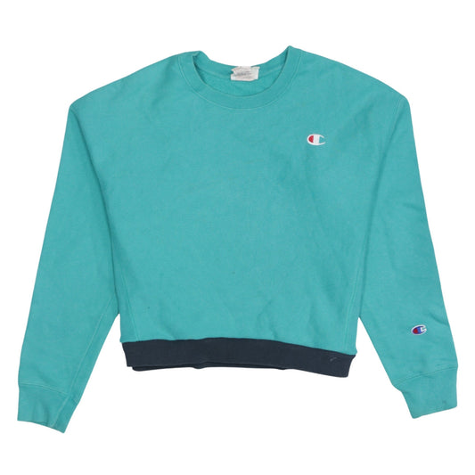 Womens UK Size M Champion Green Pullover Sweatshirt