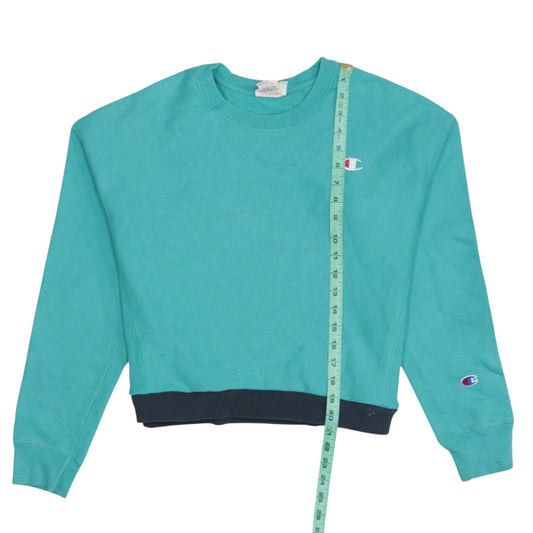 Womens UK Size M Champion Green Pullover Sweatshirt
