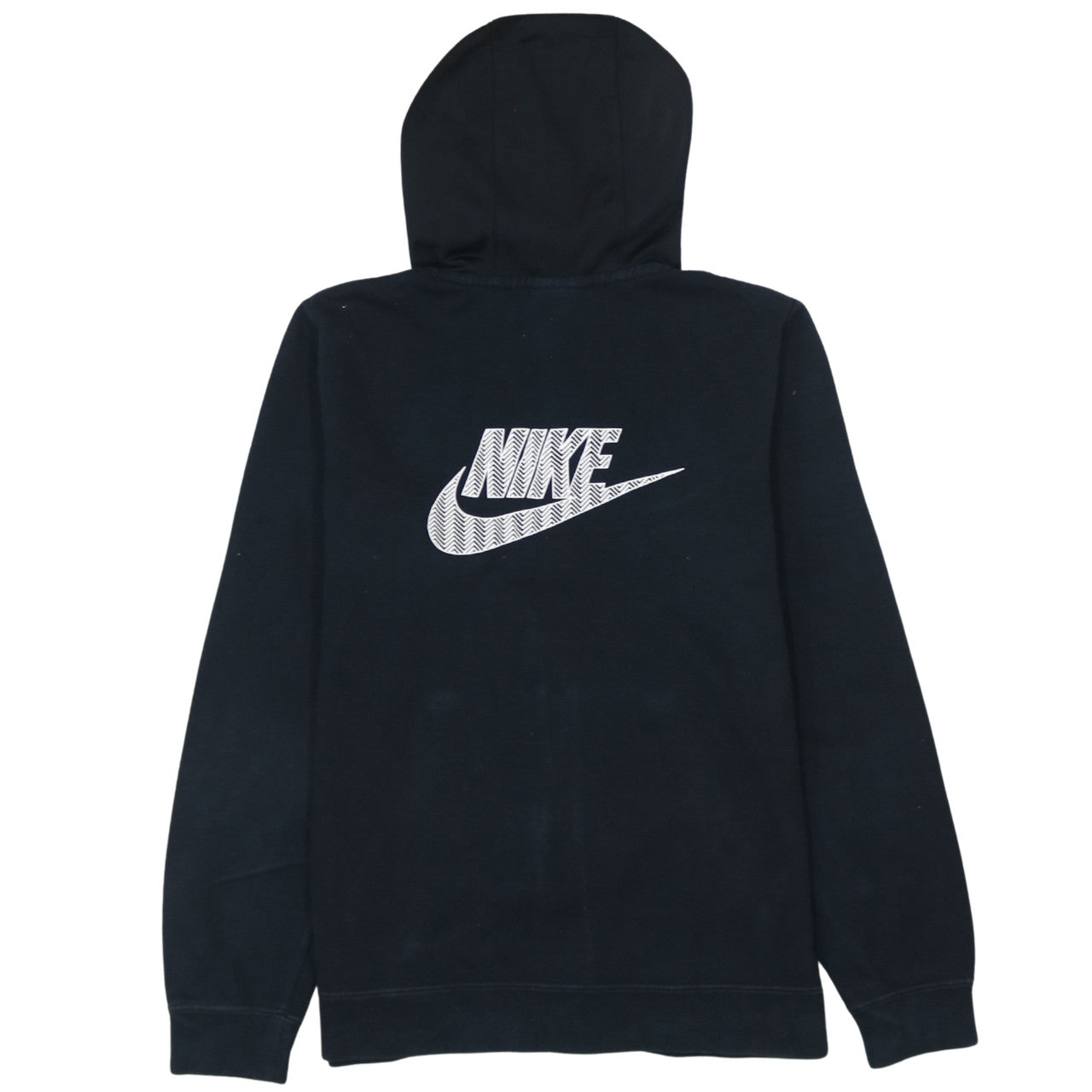 Nike Boys Black Full Zip Fleece Hoodie Size 158 Logo Sportswear