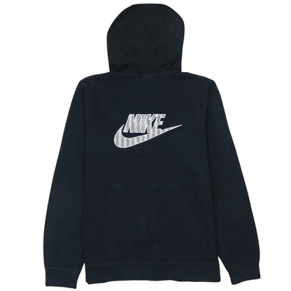 Nike Boys Black Full Zip Fleece Hoodie Size 158 Logo Sportswear