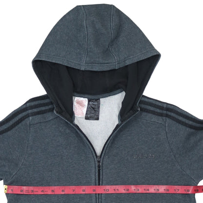Adidas Boys Grey Full Zip Fleece Hoodie Size 13-14 Years