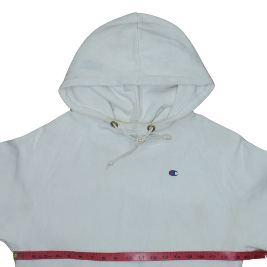 Womens UK Size S Champion White Pullover Hoodie