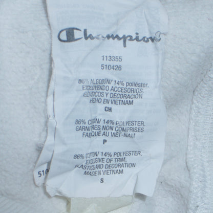 Womens UK Size S Champion White Pullover Hoodie