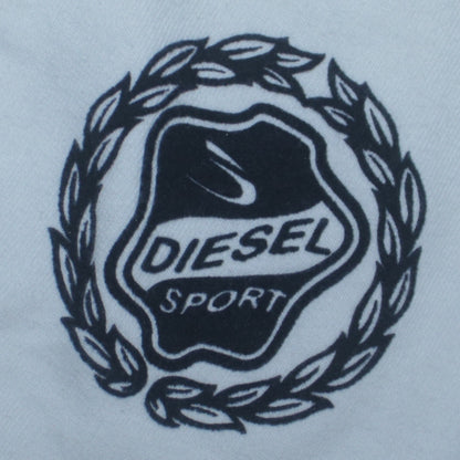 Diesel Men's White Track Jacket M Sports Zip Athletic Top
