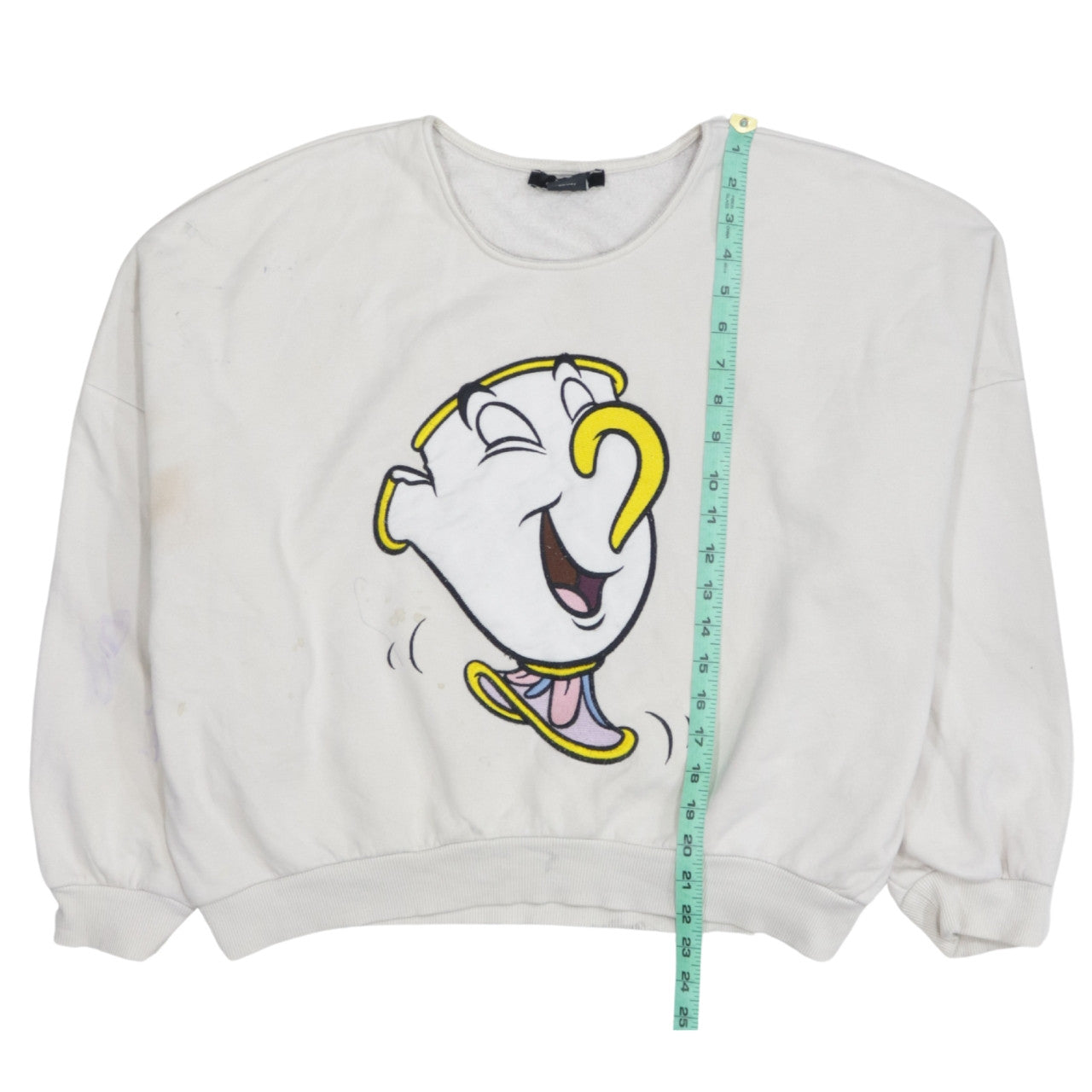 Womens UK Size M Bershka White Pullover Sweatshirt