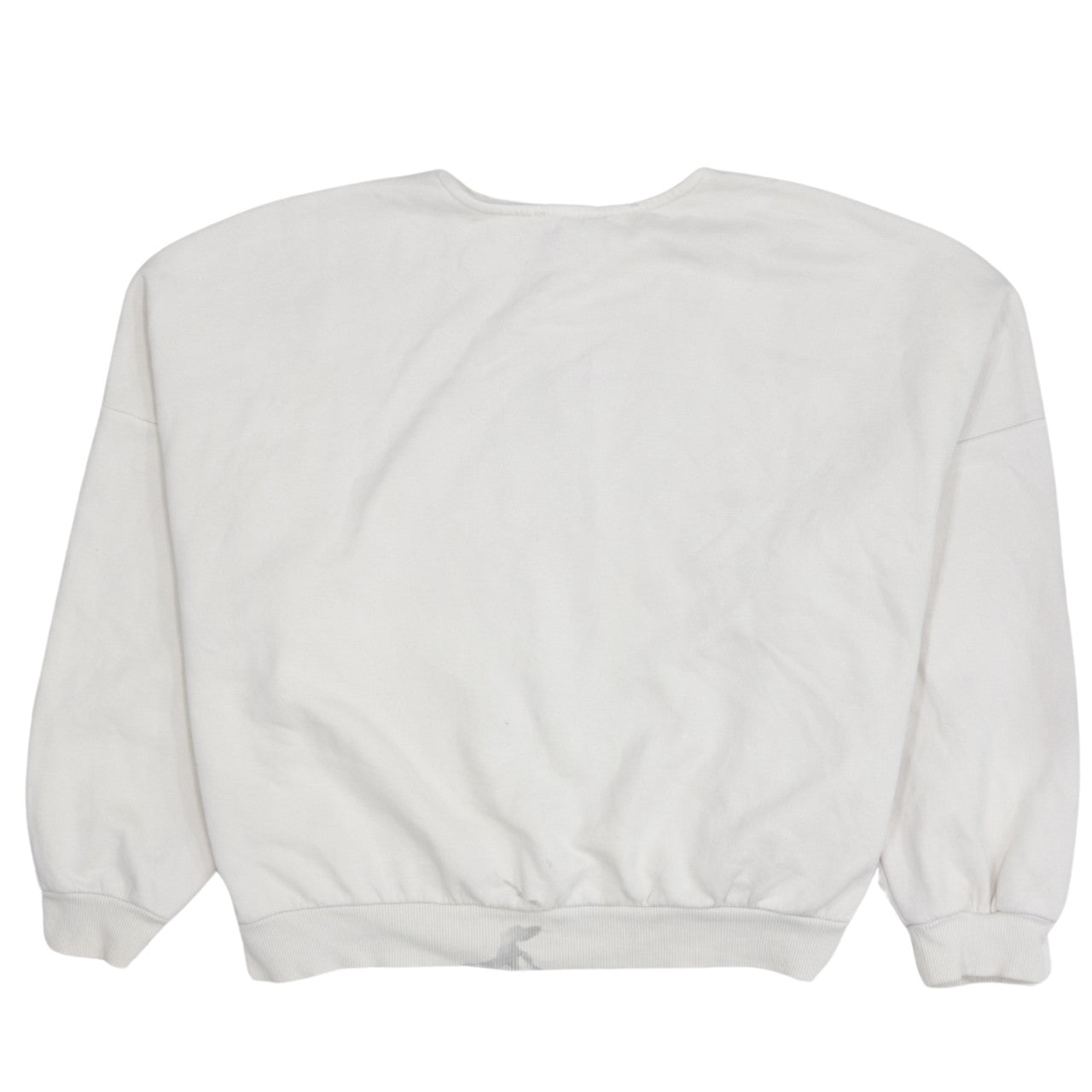 Womens UK Size M Bershka White Pullover Sweatshirt