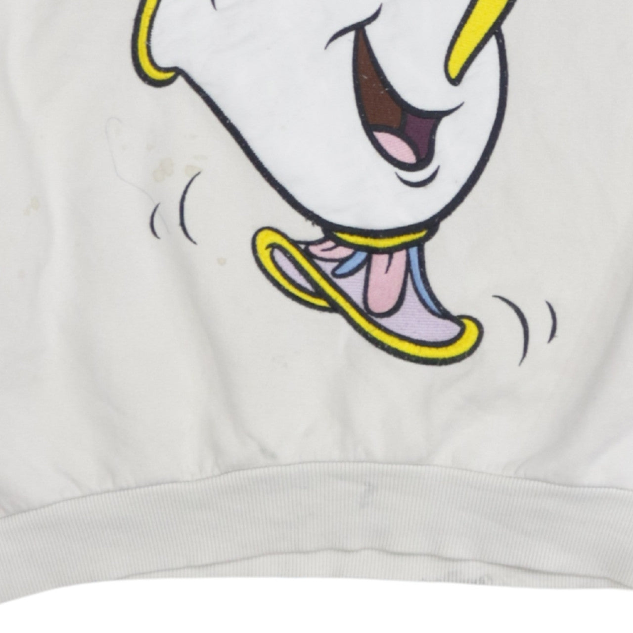 Womens UK Size M Bershka White Pullover Sweatshirt