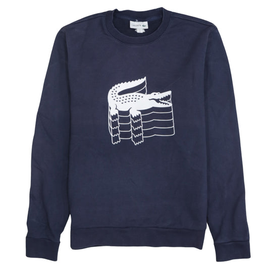 Mens UK Size M Lacoste Blue Pullover Sweatshirt