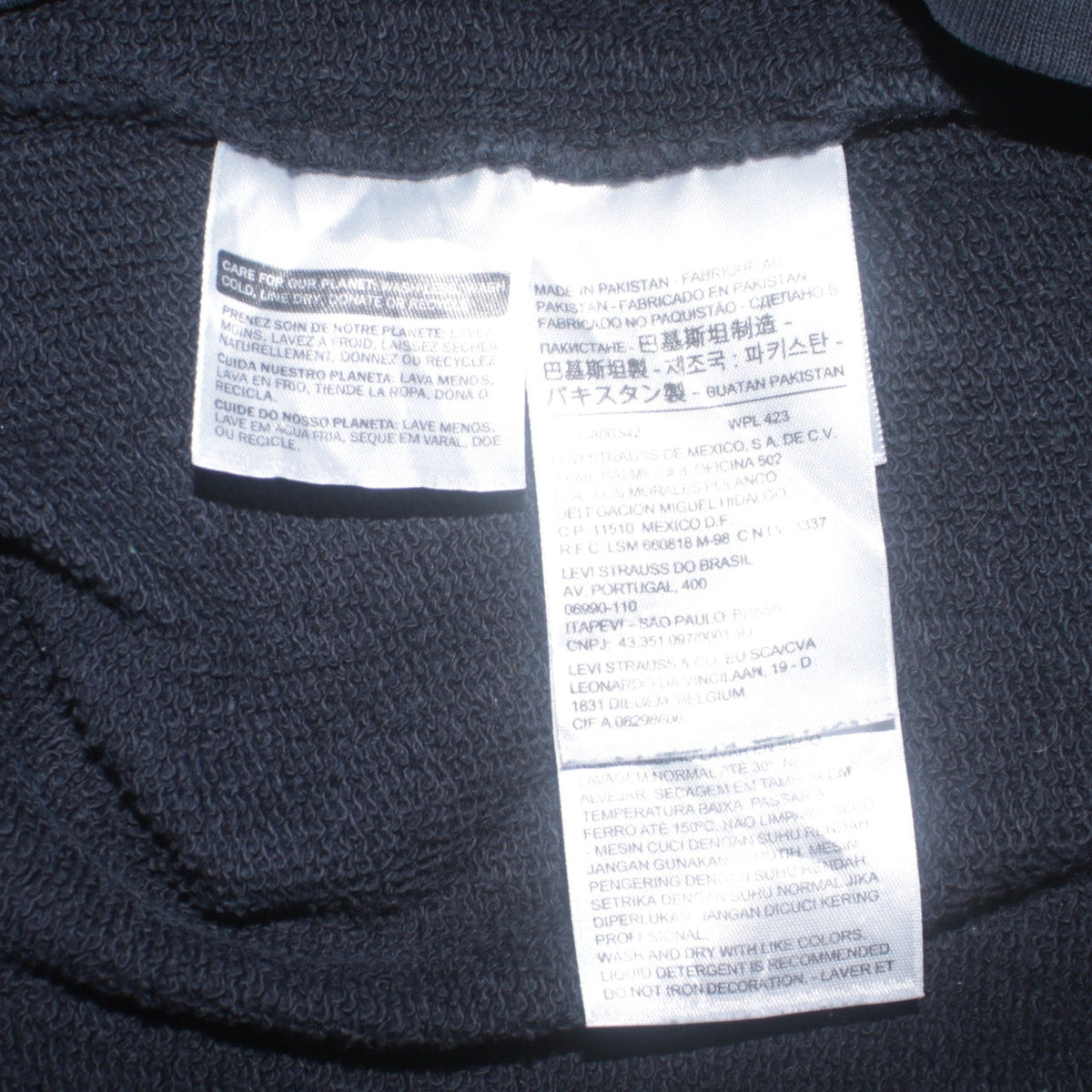 Mens UK Size M Levi's Black Pullover Hoodie