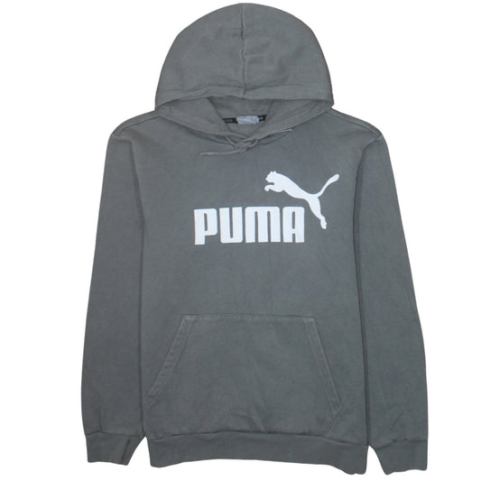Mens UK Size S PUMA Grey Pullover Hoodie