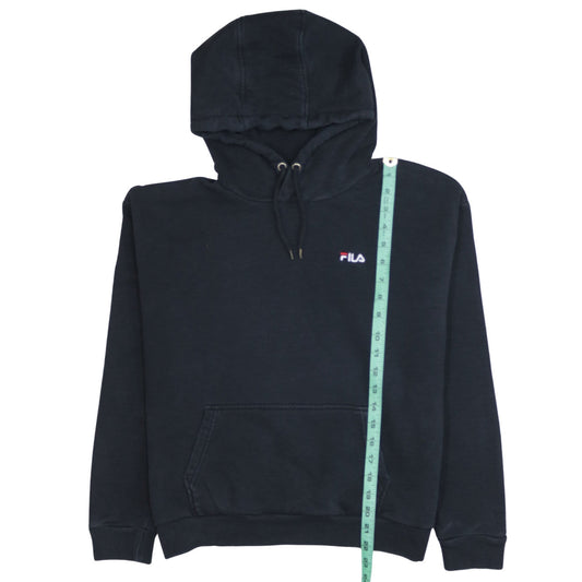 Womens UK Size M FILA Black Pullover Hoodie