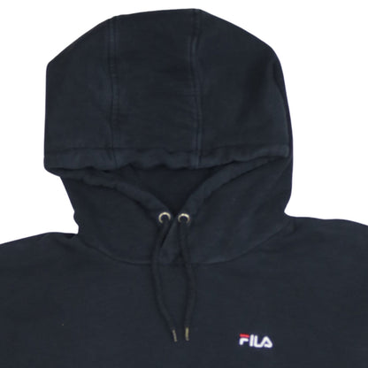 Womens UK Size M FILA Black Pullover Hoodie