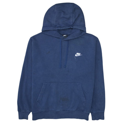 Mens UK Size L Nike Blue Pullover Hoodie