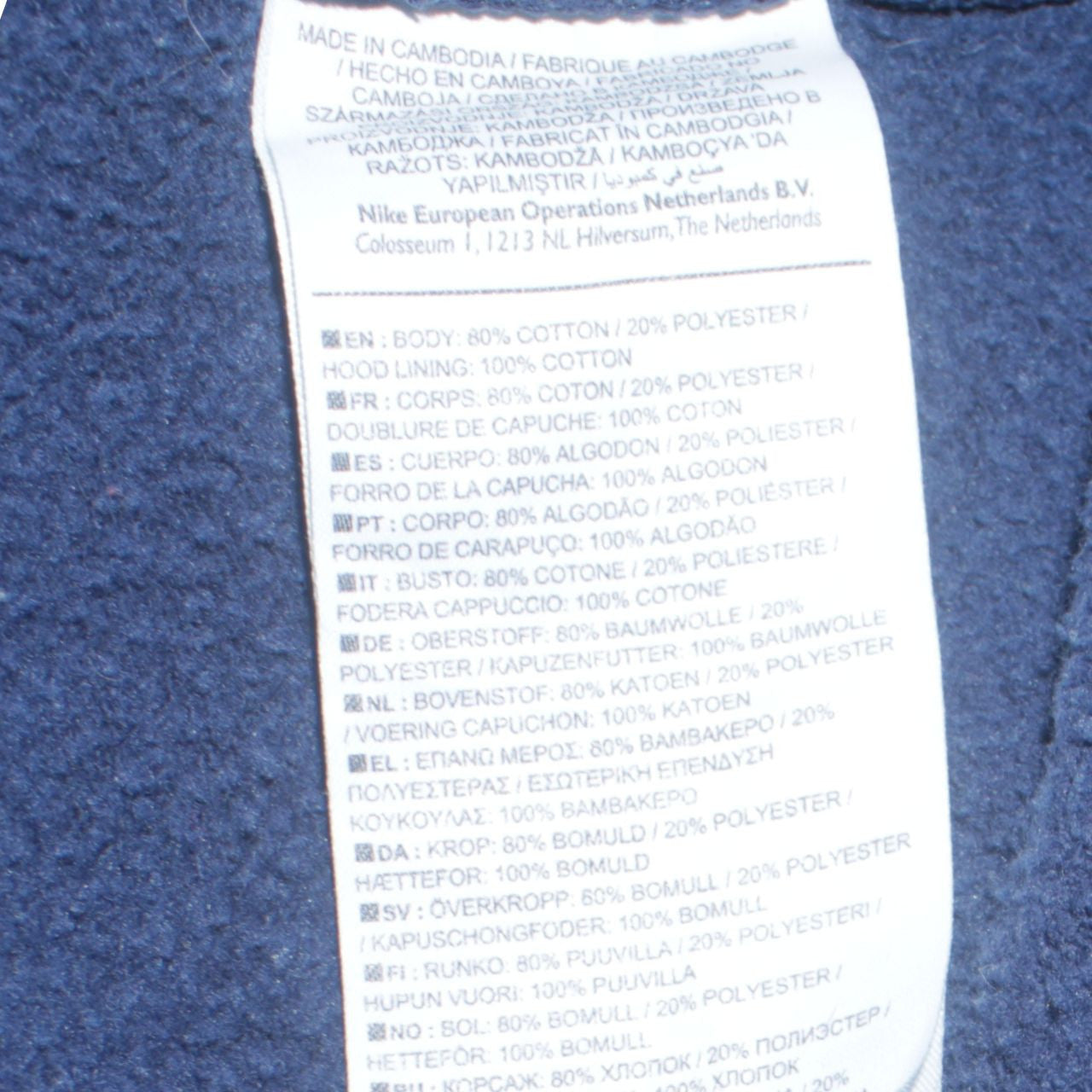 Mens UK Size L Nike Blue Pullover Hoodie