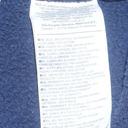 Mens UK Size L Nike Blue Pullover Hoodie