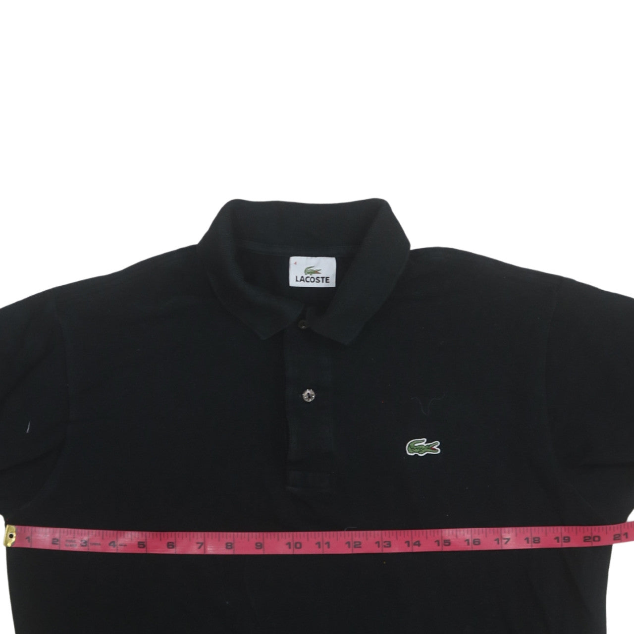 Lacoste Men's Black Cotton Polo Shirt Size M Classic Fit