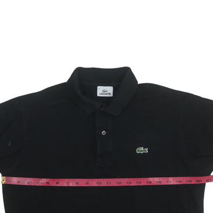 Lacoste Men's Black Cotton Polo Shirt Size M Classic Fit