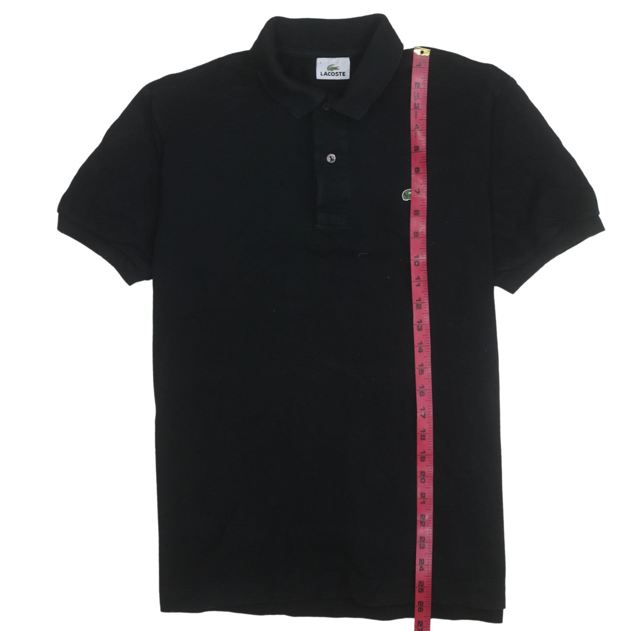 Lacoste Men's Black Cotton Polo Shirt Size M Classic Fit