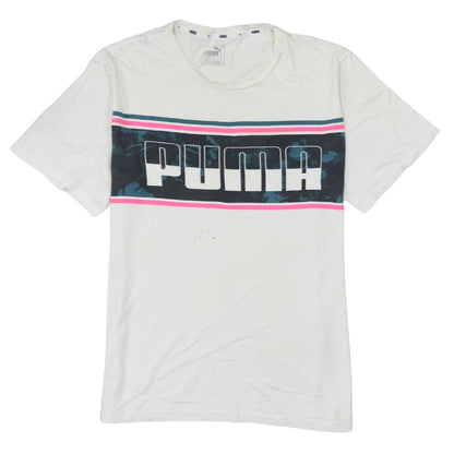 Puma Women’s White Logo T-Shirt Size 10 Casual Cotton