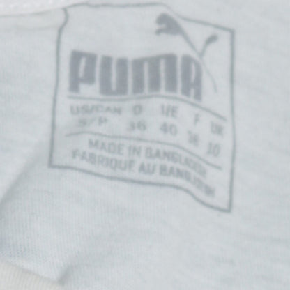 Puma Women’s White Logo T-Shirt Size 10 Casual Cotton