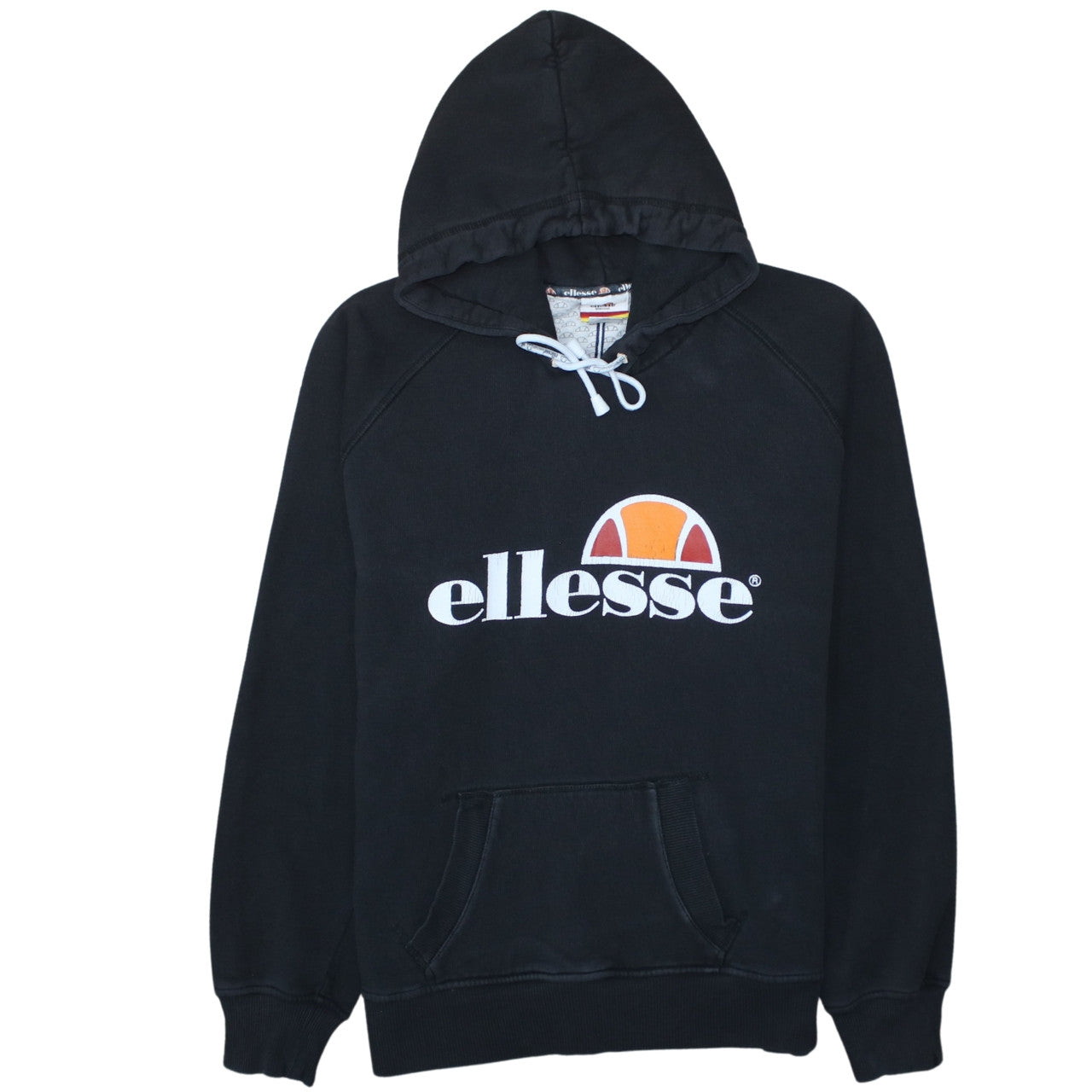 Mens UK Size M ellesse Black Pullover Hoodie