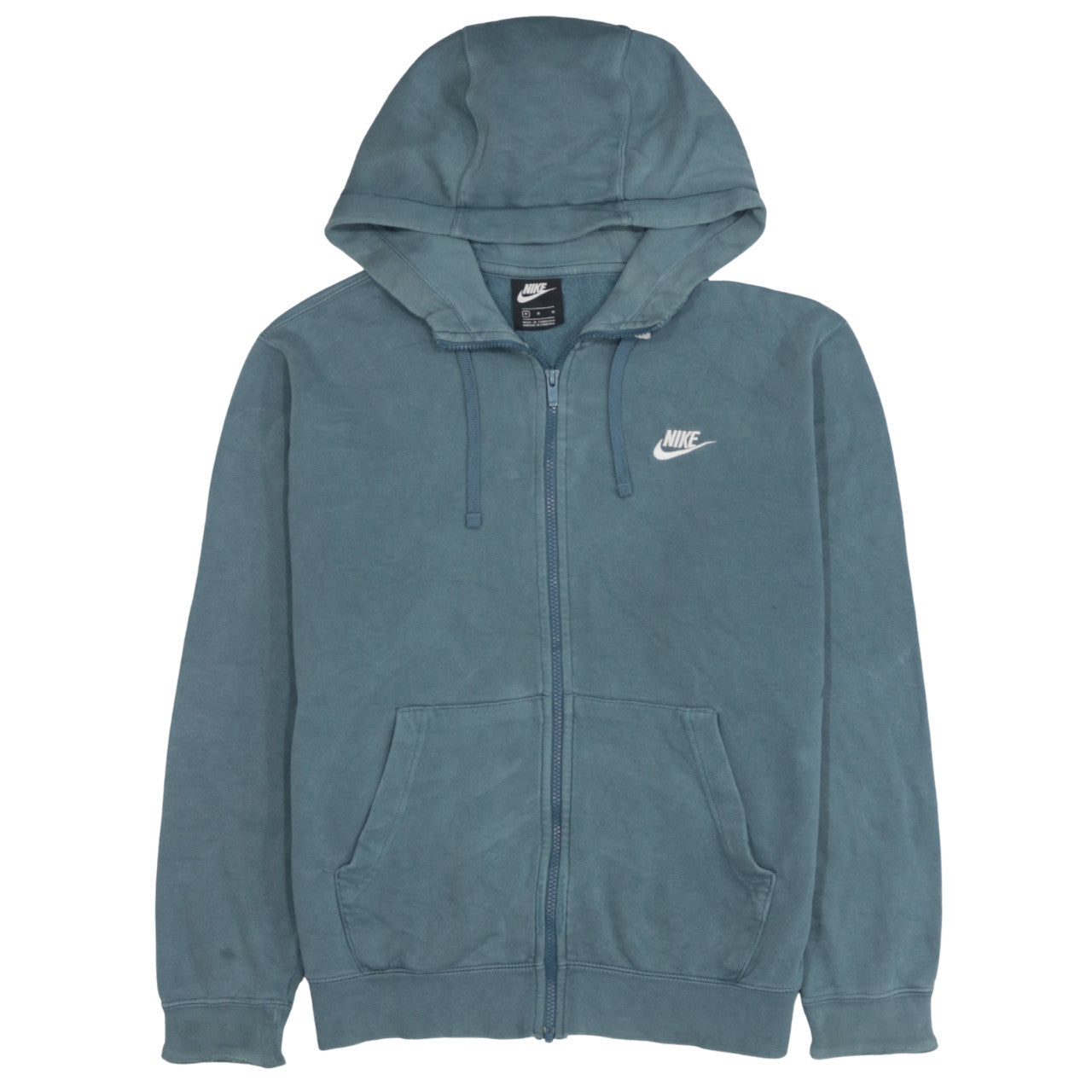 Mens UK Size M Nike Blue Full Zip Hoodie