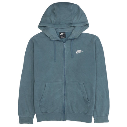 Mens UK Size M Nike Blue Full Zip Hoodie