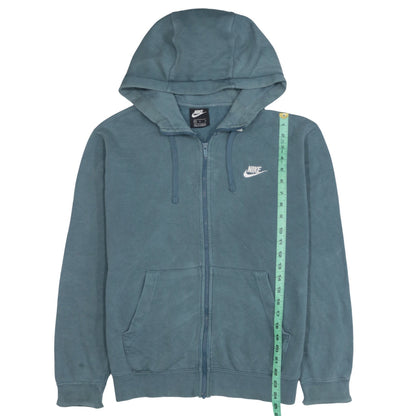 Mens UK Size M Nike Blue Full Zip Hoodie