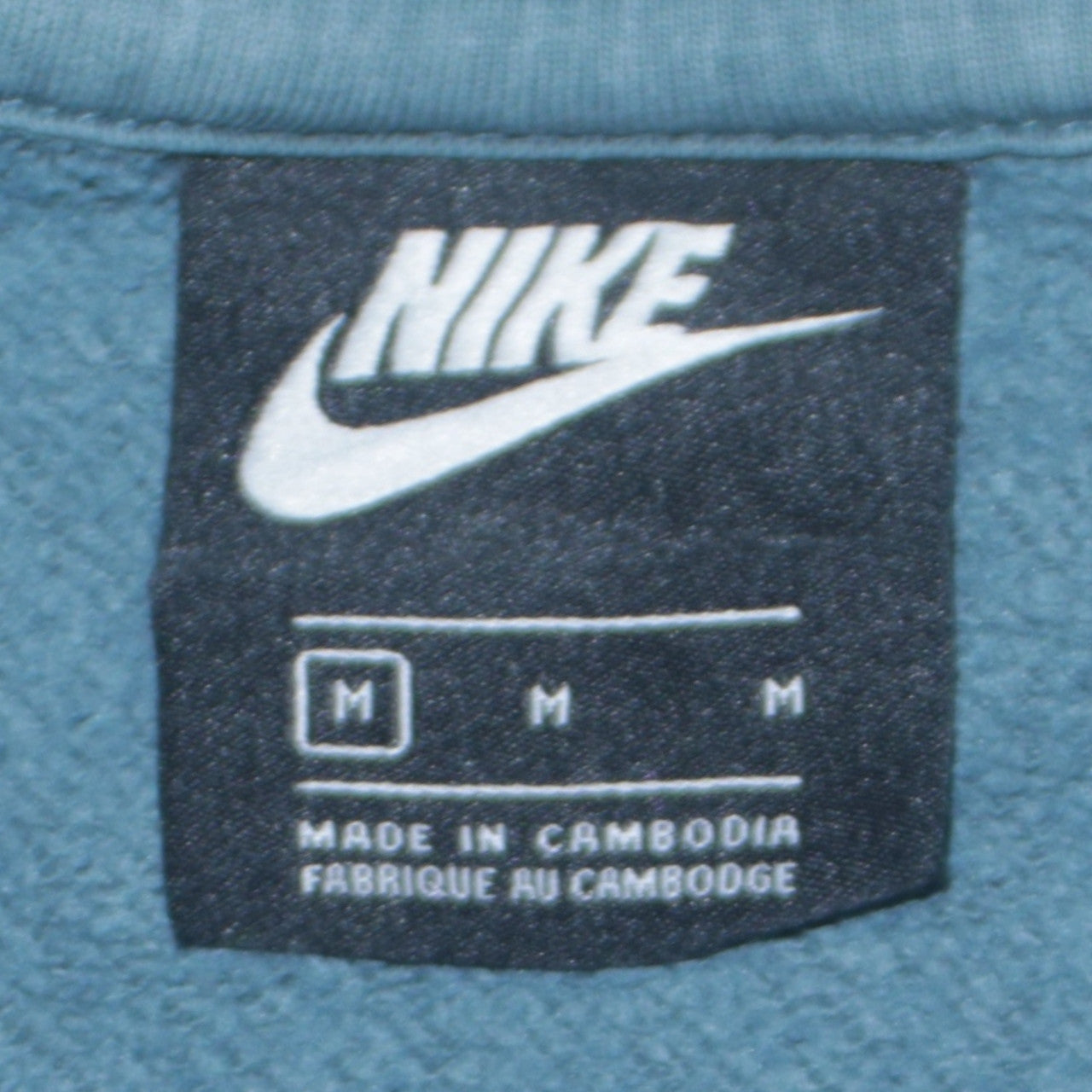 Mens UK Size M Nike Blue Full Zip Hoodie